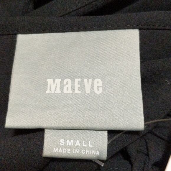 NWT Maeve Anthropologie black crochet sleeveless tank top size Small - Picture 4 of 11